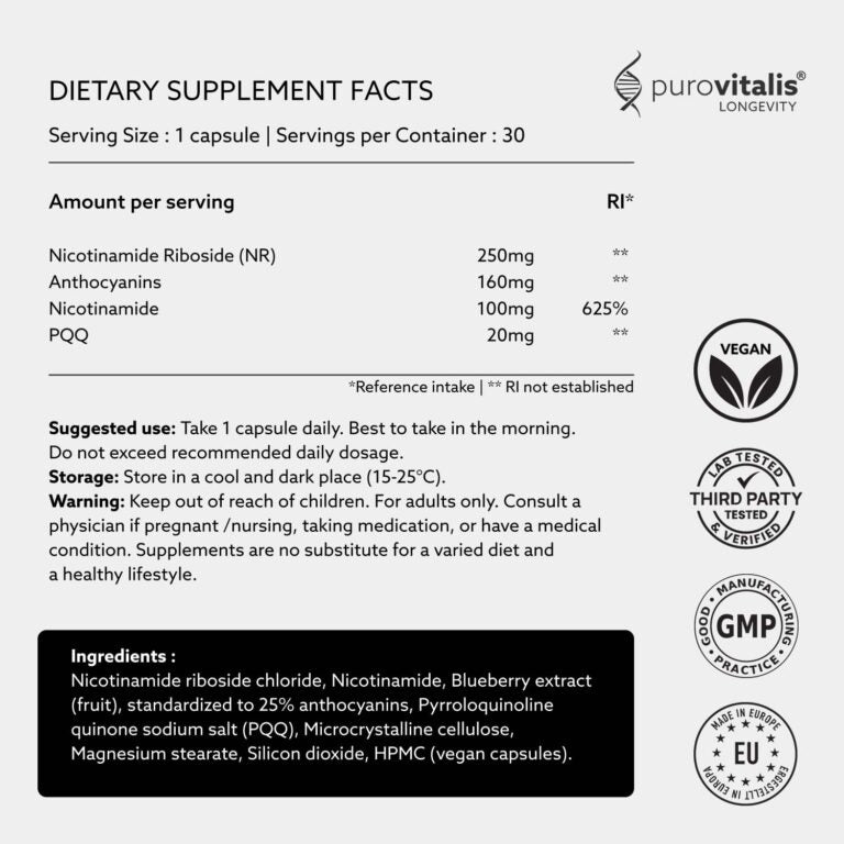 퓨로바이탈리스® NAD+ 부스터